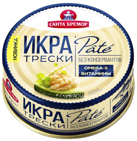 Икра трески деликатесная САНТА БРЕМОР Pate